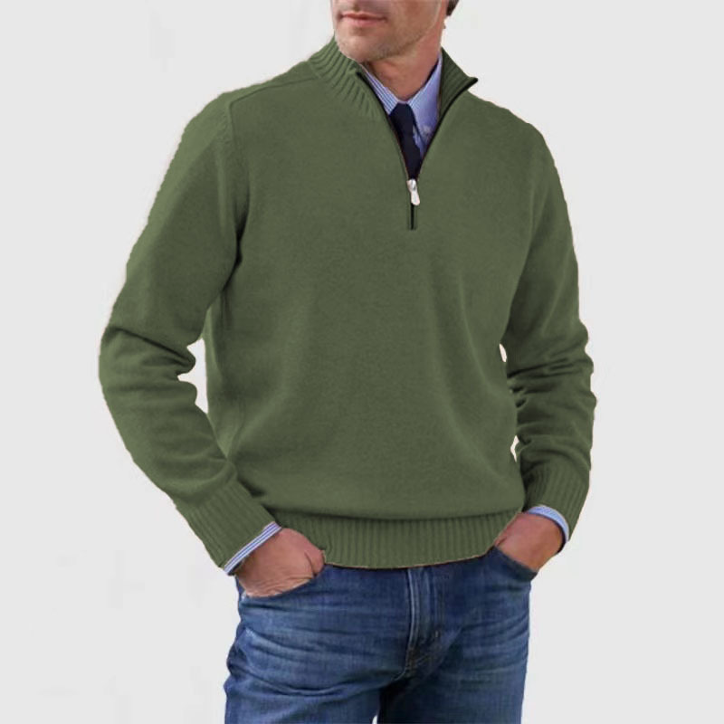 MARINER - Suéter de punto con media cremallera para hombre