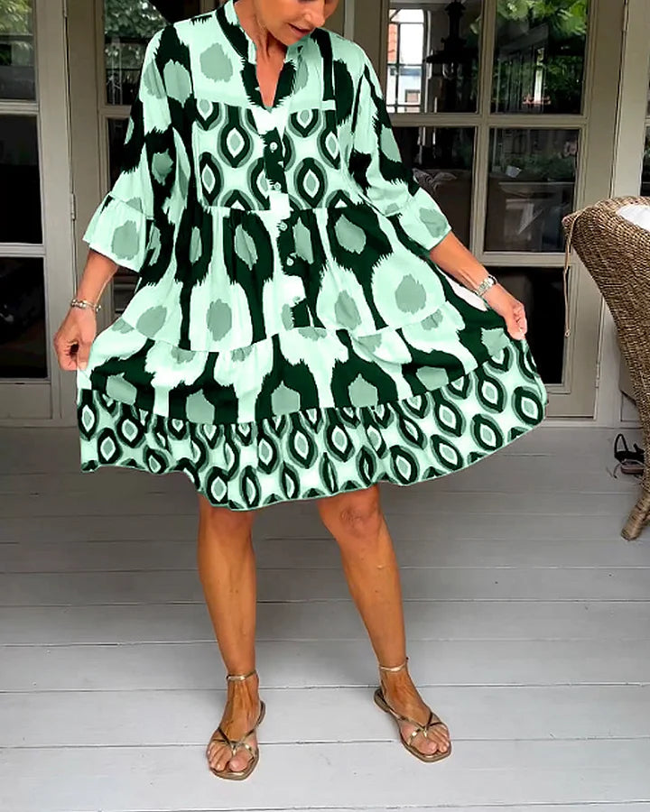 Vestido de verano ligero y elegante para mujer con estampado único – ELENA LUZ