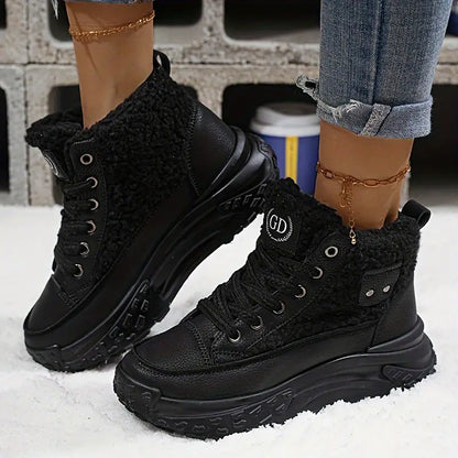 ESME - Botines impermeables de felpa para mujer