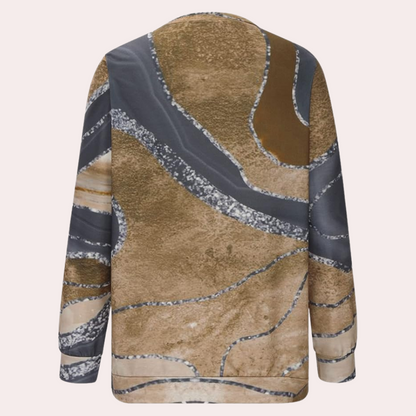 NORA - Suéter para mujer con estampado abstracto