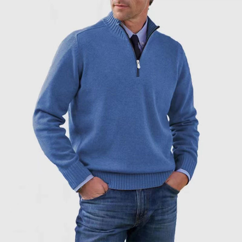 MARINER - Suéter de punto con media cremallera para hombre