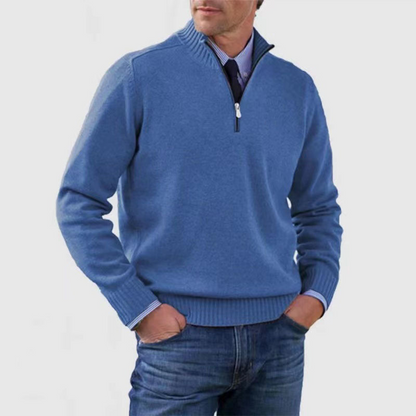 MARINER - Suéter de punto con media cremallera para hombre