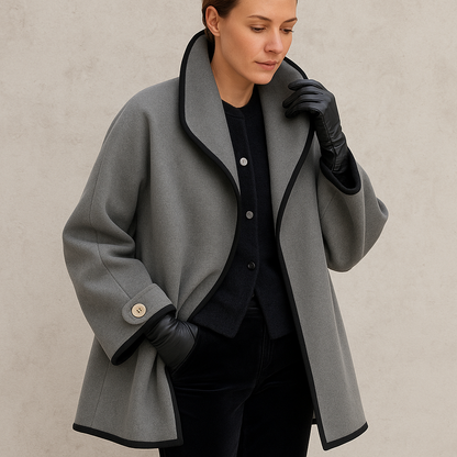 Abrigo de invierno oversize para mujer con diseño tipo gabardina – CELEYA