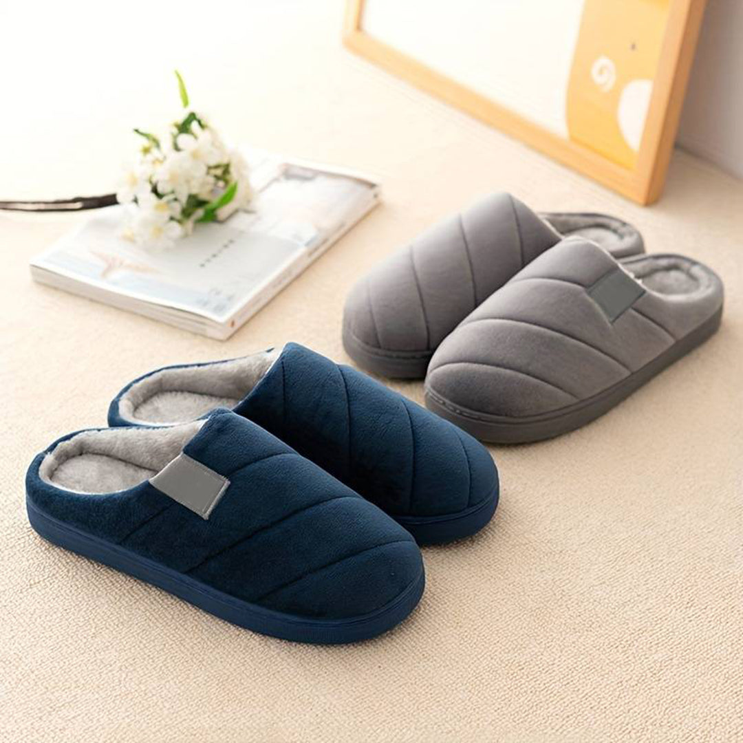 GERALD - Zapatillas de casa cálidas para hombres con empeine bajo