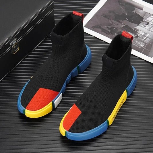 Zapatillas deportivas de hombre con diseño tipo calcetín y suela con detalles – CORRADO