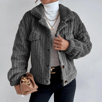 Abrigo elegante de mujer con bolsillos – AMELIA