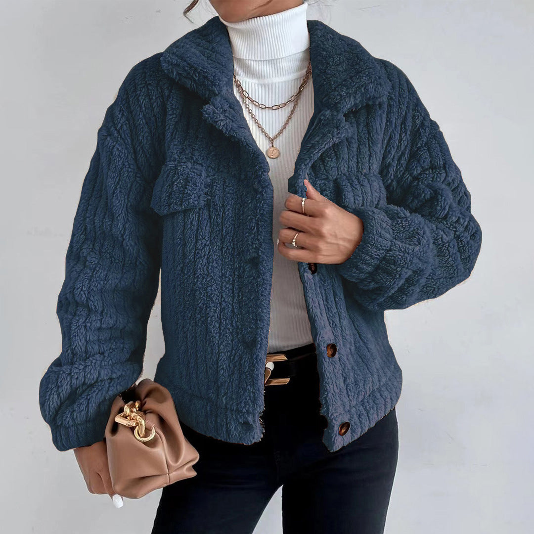 Abrigo elegante de mujer con bolsillos – AMELIA