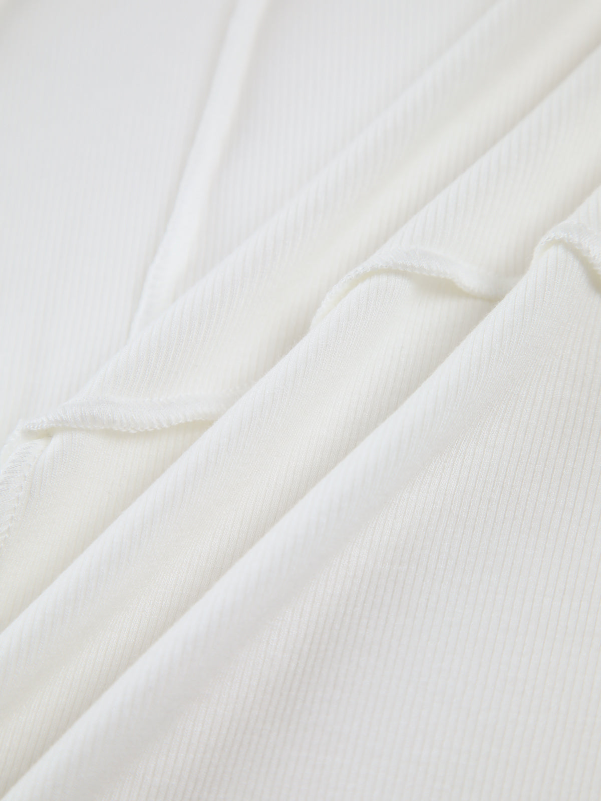 KADIAN - Elegante camiseta de manga larga acanalada con ribetes contorneados para mujeres