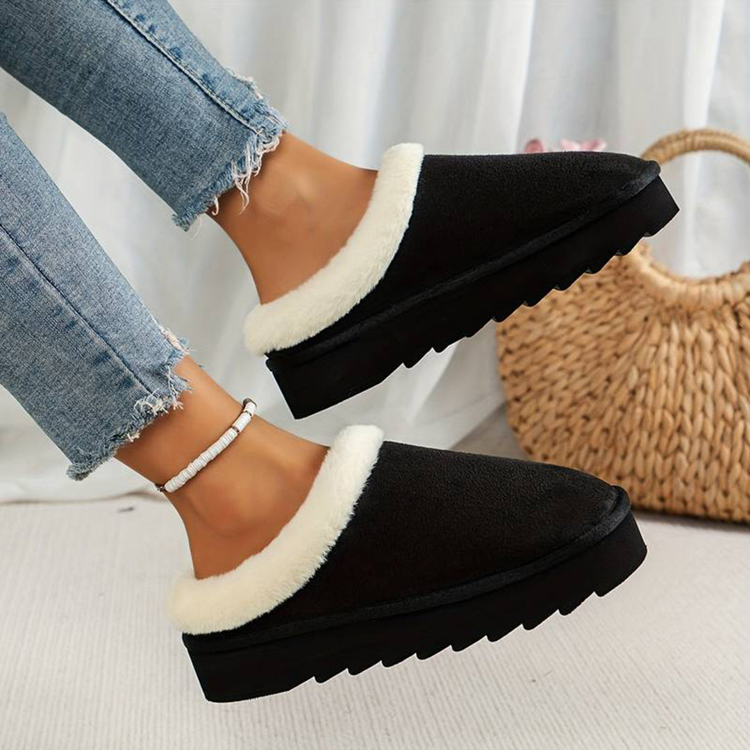 BRIDGET - Zapatillas de casa cálidas con suela gruesa para mujeres
