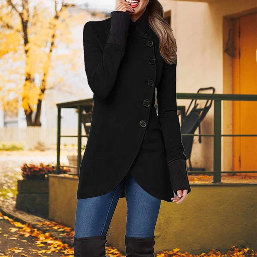 FRANCISCA – Chaqueta elegante y a la moda con cierre asimétrico para mujer