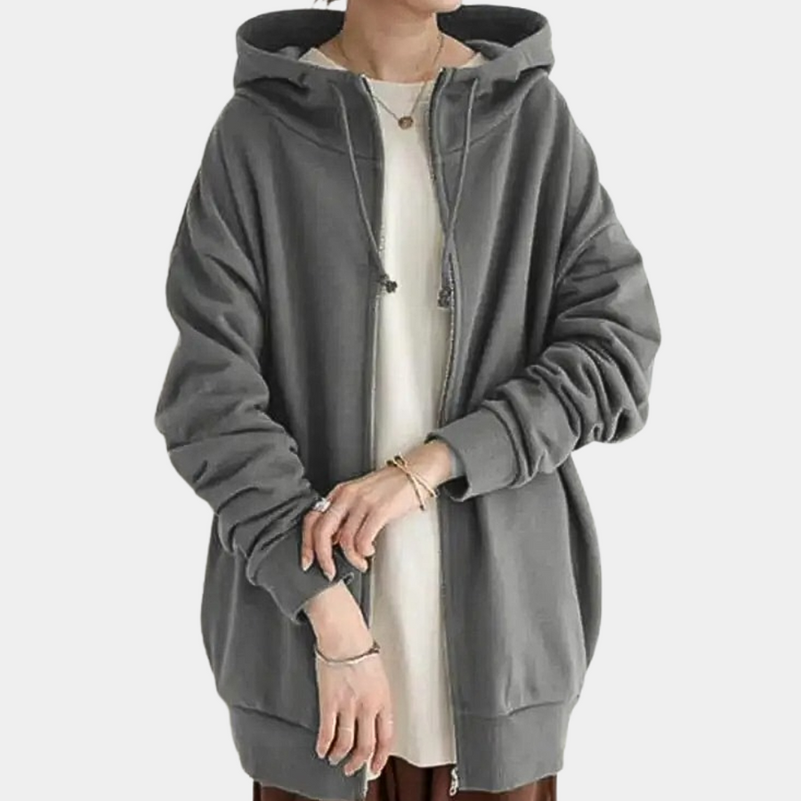 ARISSA - Sudadera con capucha y cremallera para mujer