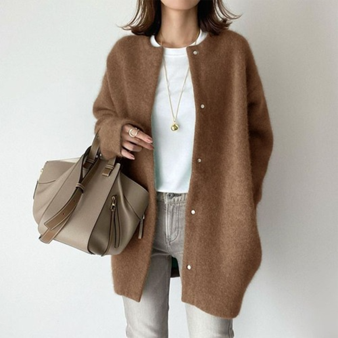 GUNNEL - Chaqueta de punto oversize elegante para mujeres