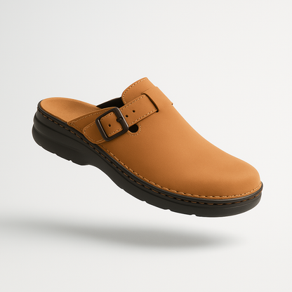 ORTHOSLIDES – Zapatillas ortopédicas de piel para mujer con diseño cómodo