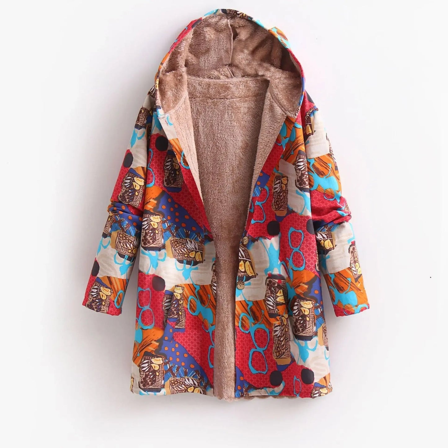Chaqueta polar estampada para mujer con diseño alegre y colorido – CHRISTINA