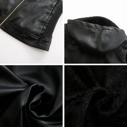 INAYA – Chaqueta de cuero versátil con múltiples opciones para mujer