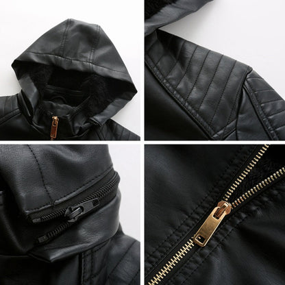 INAYA – Chaqueta de cuero versátil con múltiples opciones para mujer