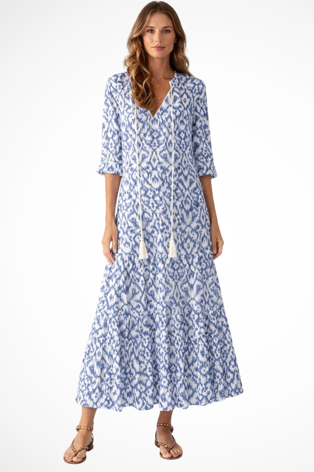 Isla – Vestido maxi bohemio de playa para mujer