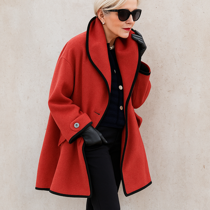 Abrigo de invierno oversize para mujer con diseño tipo gabardina – CELEYA