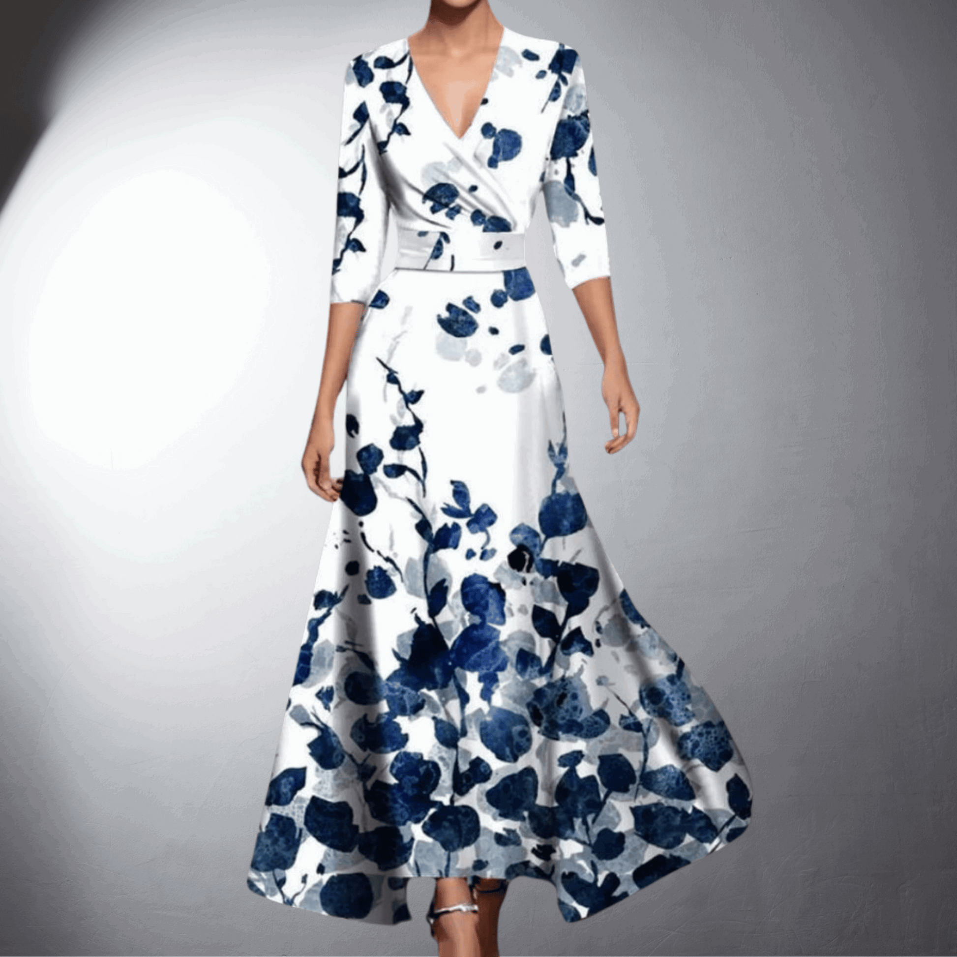 Elegante Vestido de Noche con Detalles Florales para Mujeres | Diseño Sofisticado para Eventos Especiales 2