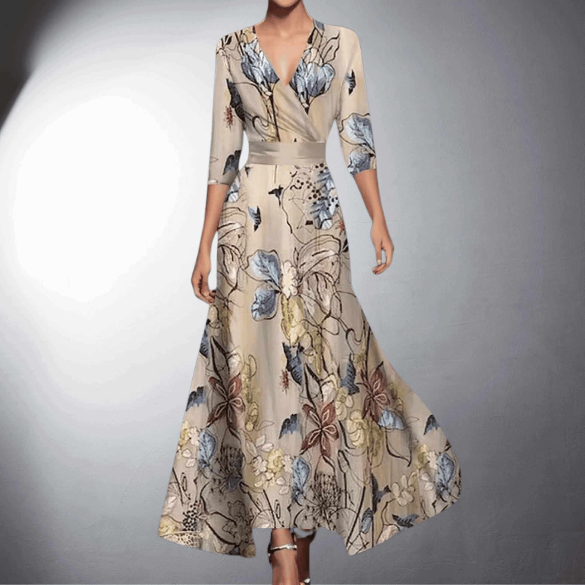 Elegante Vestido de Noche con Detalles Florales para Mujeres | Diseño Sofisticado para Eventos Especiales 3