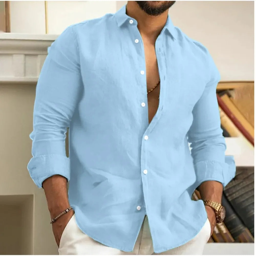 Ethan | Camisa Clásica de Lino Transpirable para Hombre 3