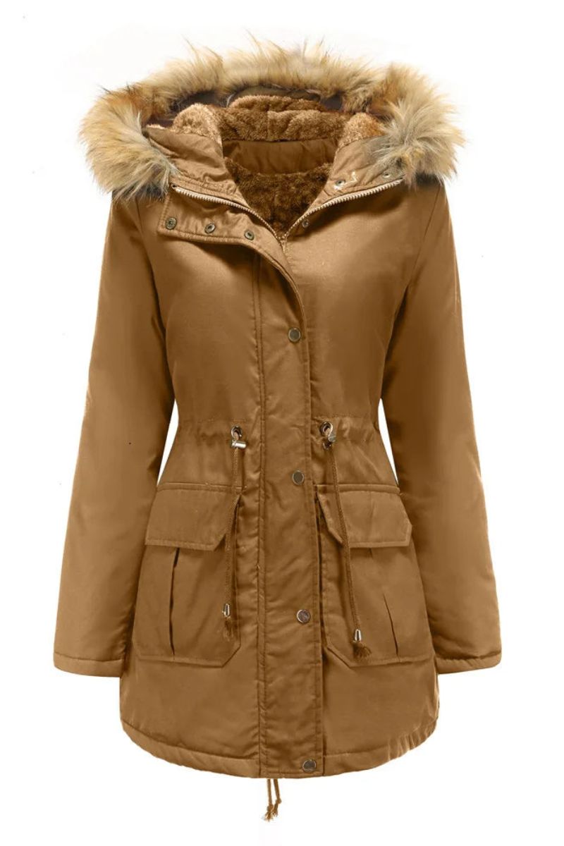 FIENE – Parka de invierno con capucha para mujer