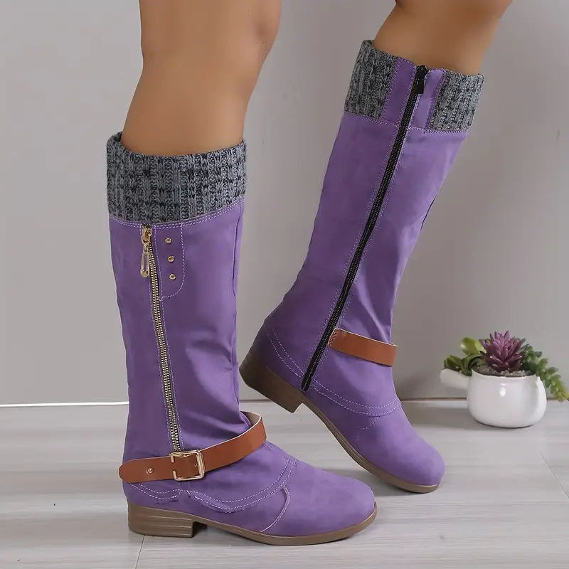 FIONNA – Botas largas monocromáticas para mujer