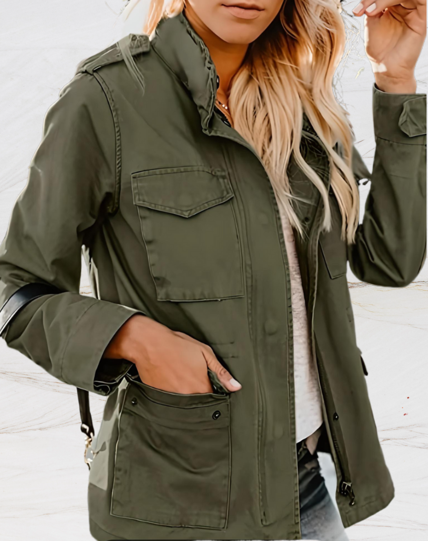 Chaqueta elegante de mujer con bolsillos – FIORELLA