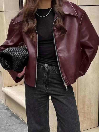 Chaqueta clásica de mujer con cremallera frontal y estilo atemporal – FRANZISKA