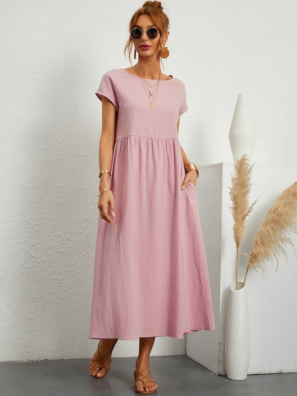 GRETA | Vestido de Lino para Mujer con Corte Relajado y Escote en V | Elegante y Fresco para Ocasiones Especiales 13