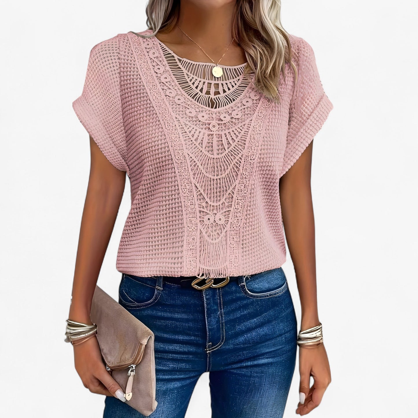 Top de encaje elegante para mujer – CÉLINE