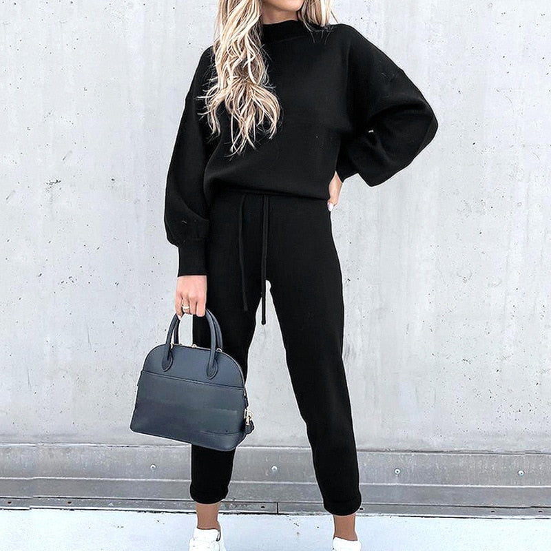 Conjunto tipo chándal elegante de dos piezas para mujer – MINDÉL