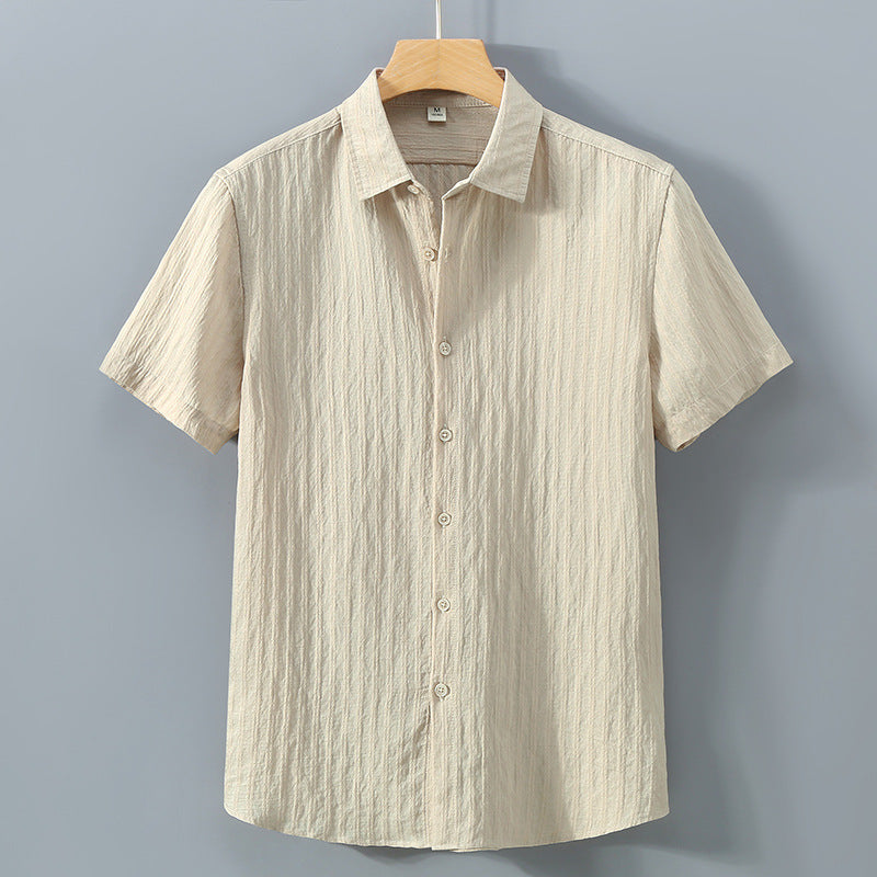 Camisa de hombre transpirable con textura y cierre oculto – JAMES