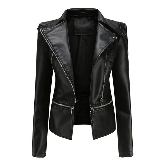 Cazadora biker entallada de mujer con estilo moderno – JESSICA