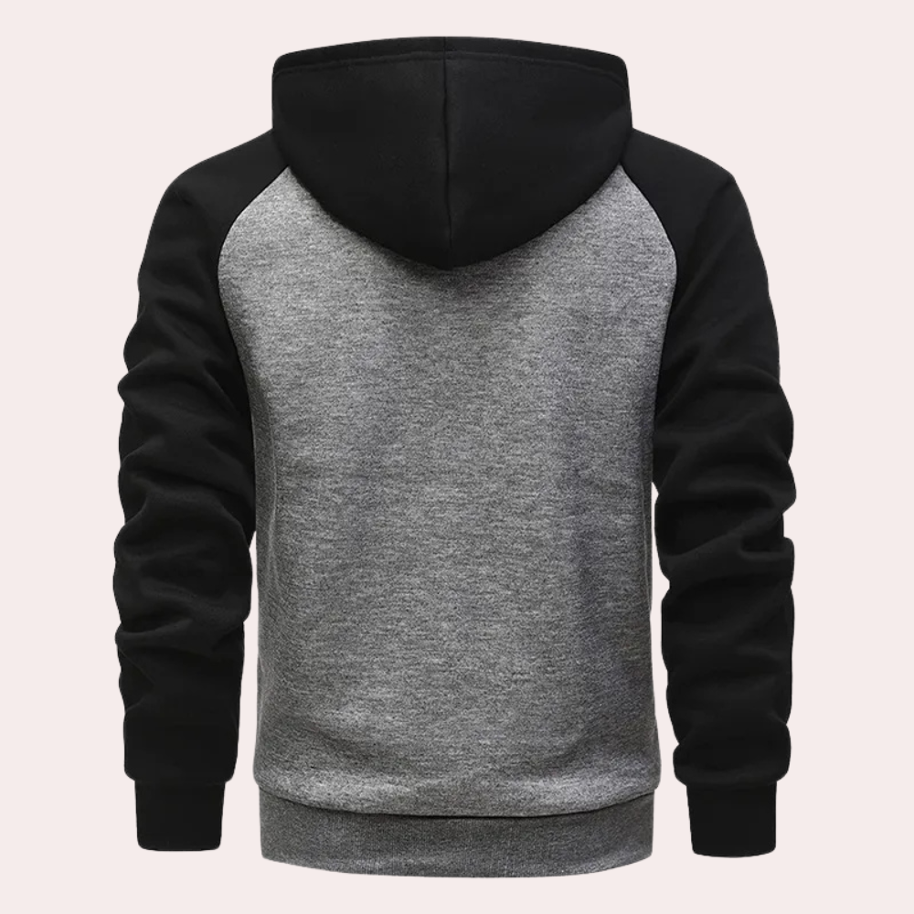 MATEO - Sudadera con capucha y mangas en contraste para hombre