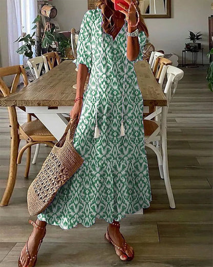 Isla – Vestido maxi bohemio de playa para mujer
