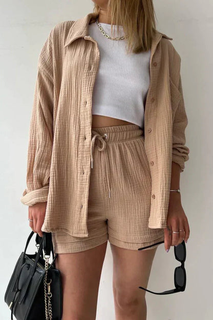 Conjunto casual de dos piezas para mujer con top y pantalón – FÉIA
