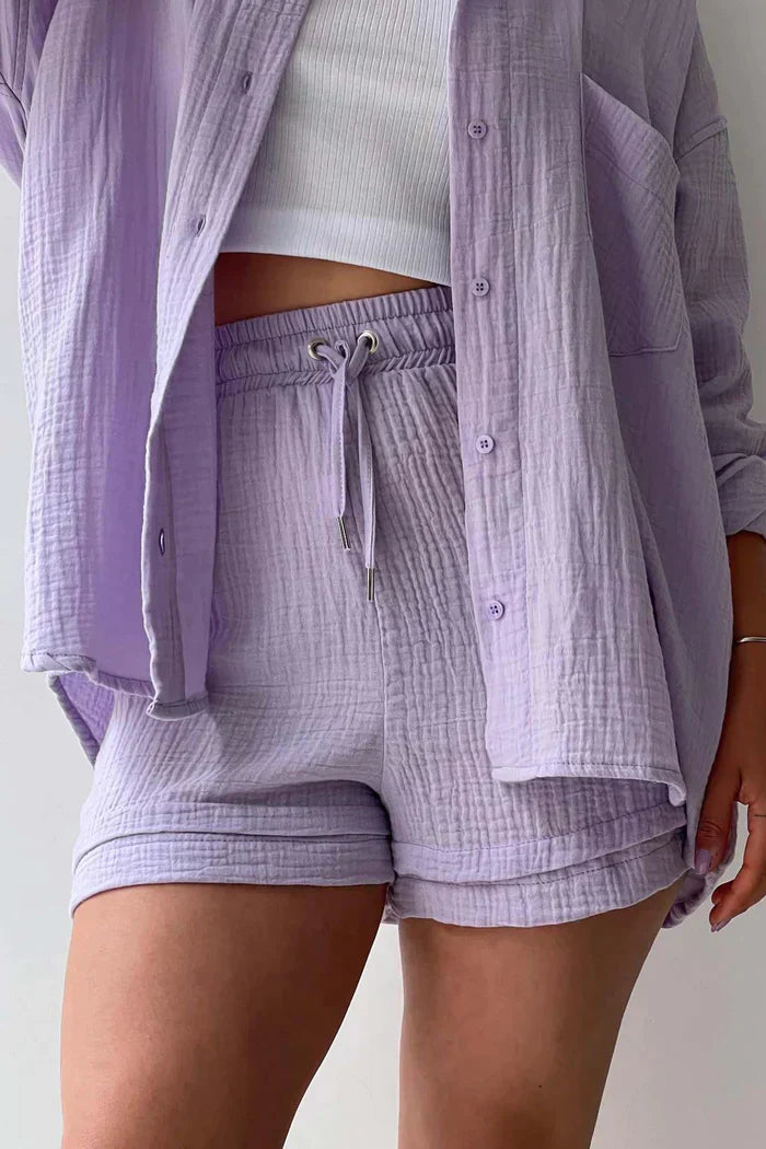 Conjunto casual de dos piezas para mujer con top y pantalón – FÉIA