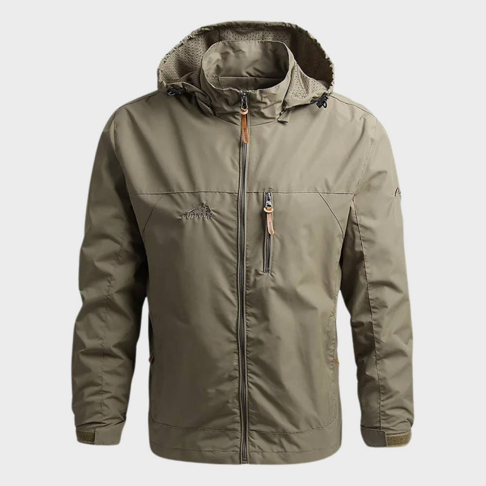 Chaqueta impermeable de hombre con cuello alto – LUCA
