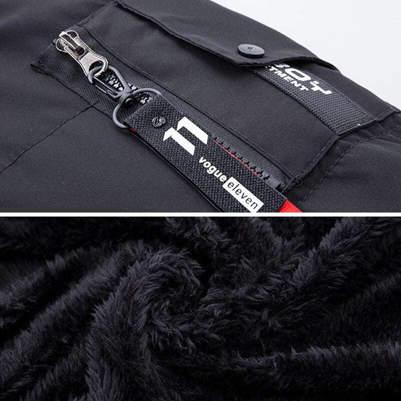 EMILVAN – Abrigo de invierno para hombre con capucha y forro de piel sintética