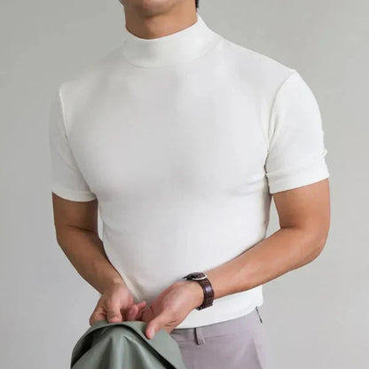 Camiseta de hombre transpirable con cuello alto y corte ajustado – MILO