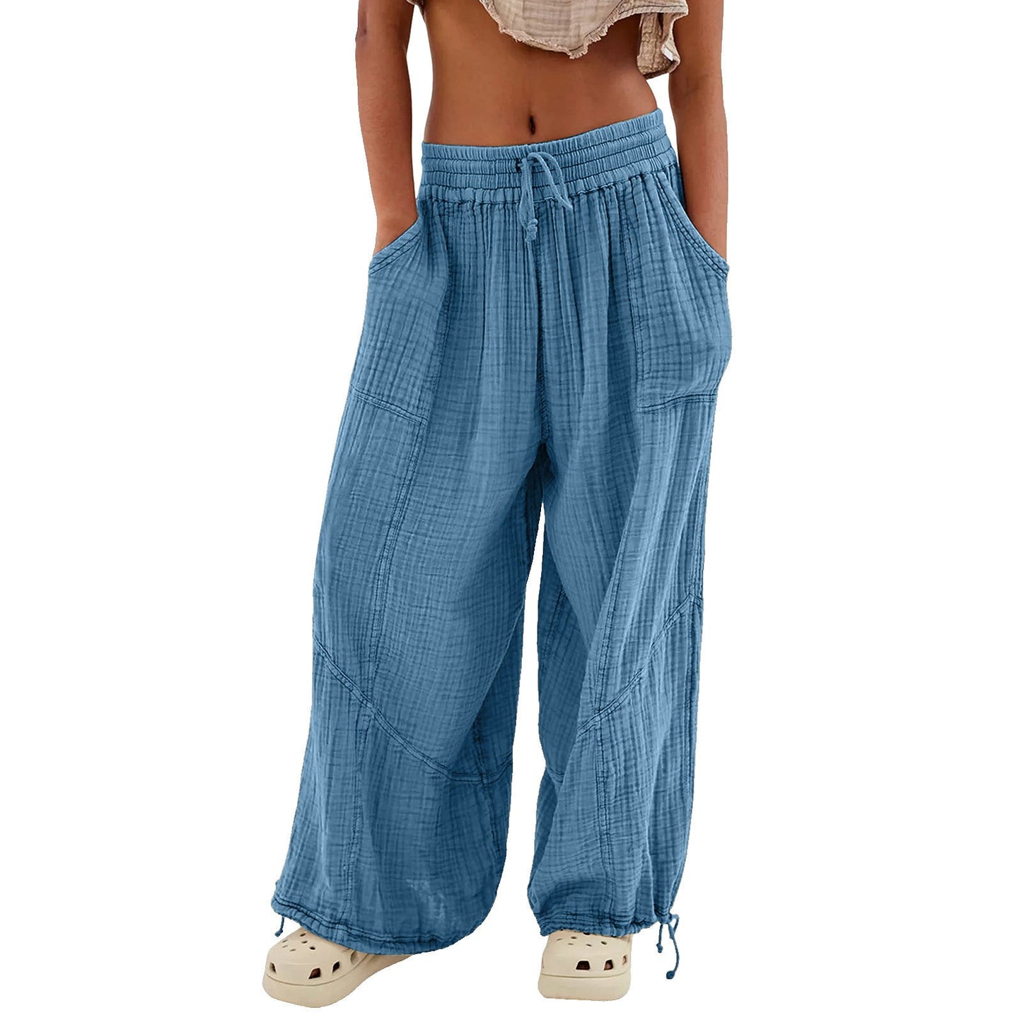 Pantalón lounge de mujer con tejido suave y corte relajado – FENNA