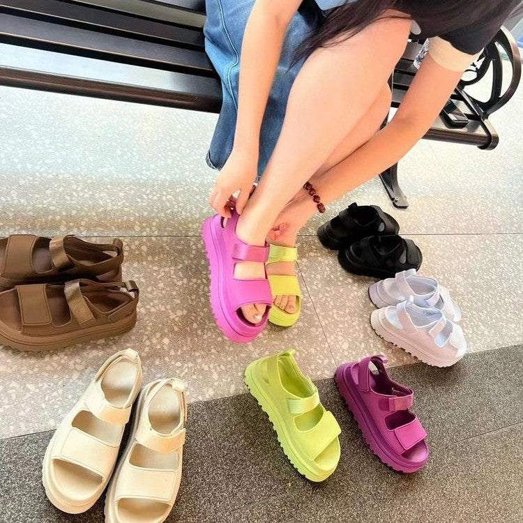 Sandalias chunky de mujer con tiras anchas y velcro – RUT