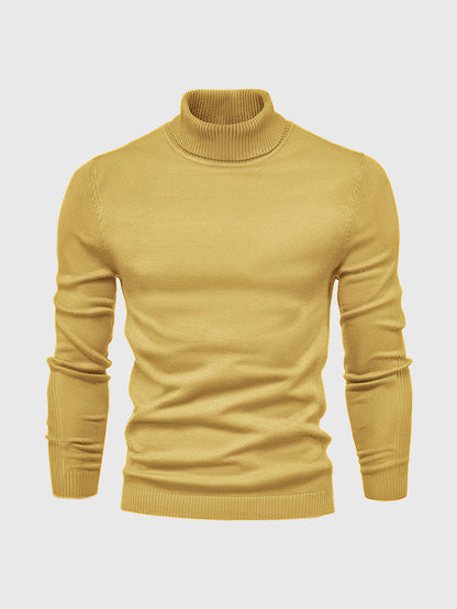 DAVARO – Jersey de hombre de cuello alto slim fit con diseño elegante