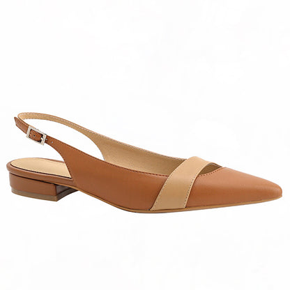 Laura - Sandalias Planas de Verano con Punta Cerrada Elegante Casual para Mujer  | Zapatos Planos de Punta