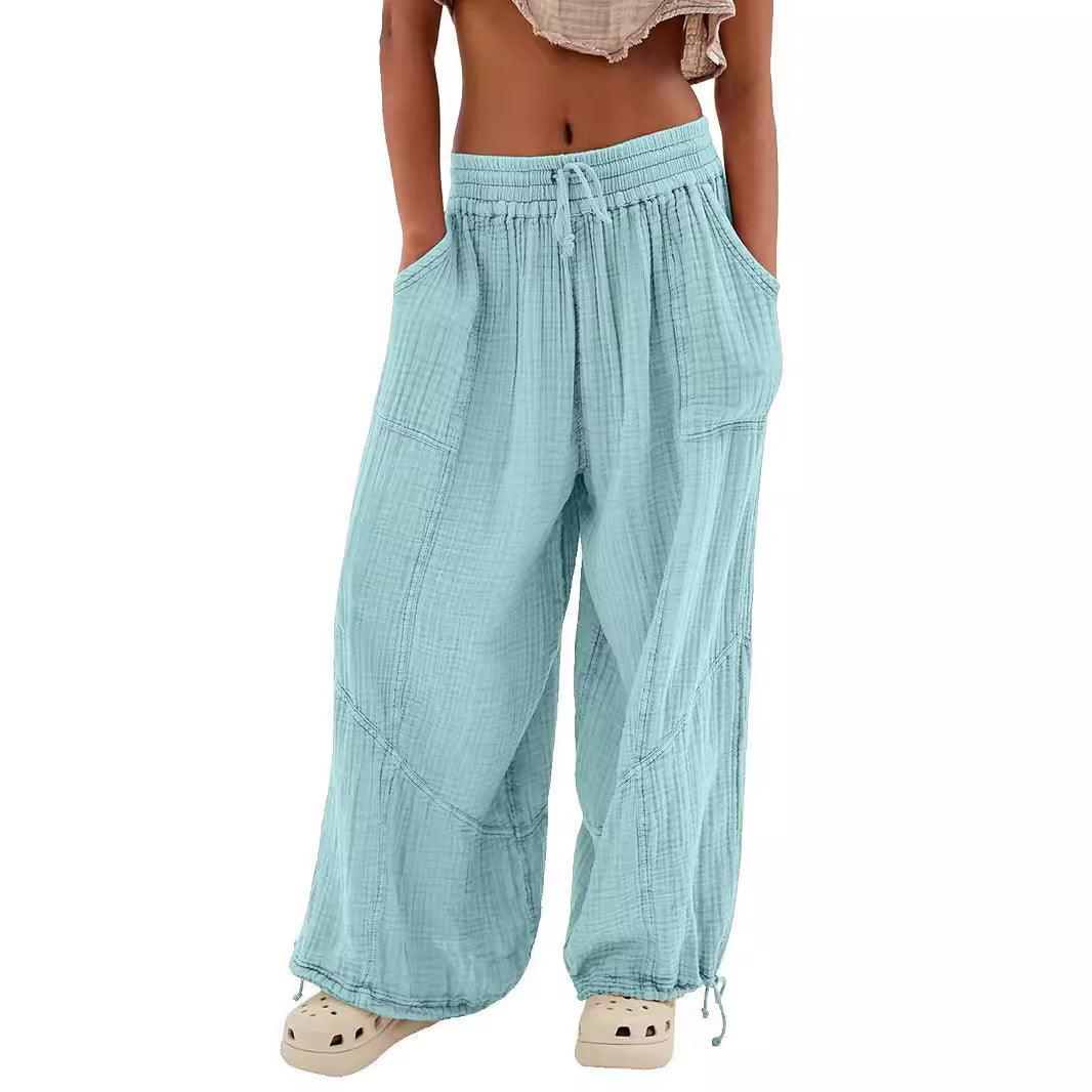 Pantalón lounge de mujer con tejido suave y corte relajado – FENNA