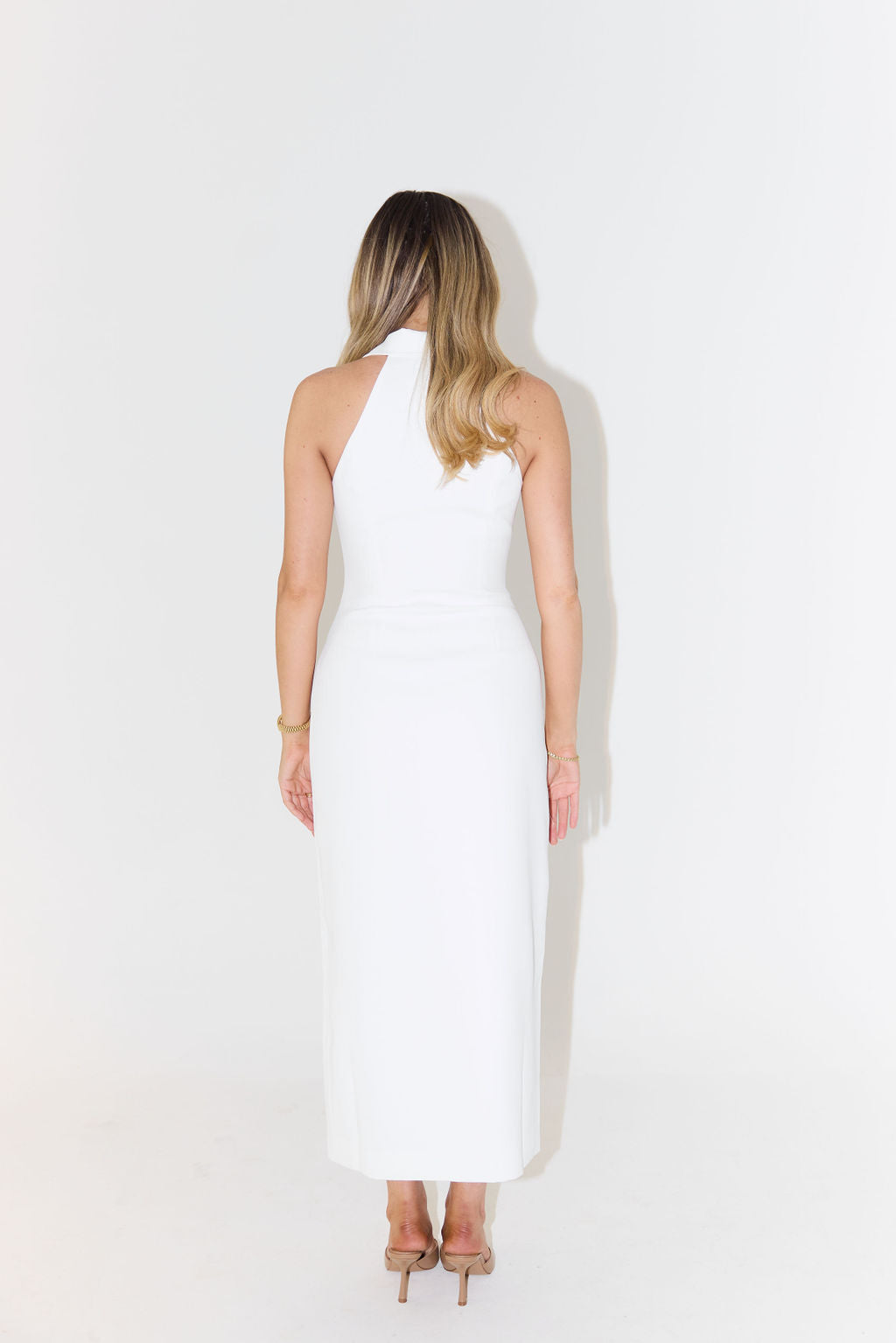 Vestido Maxi De Mujer Sin Mangas Con Profunda V-Cuello Y Estilo Elegante – AAVA