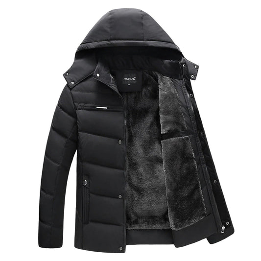 VALENTIN - Abrigo puffer acolchado con capucha para hombre