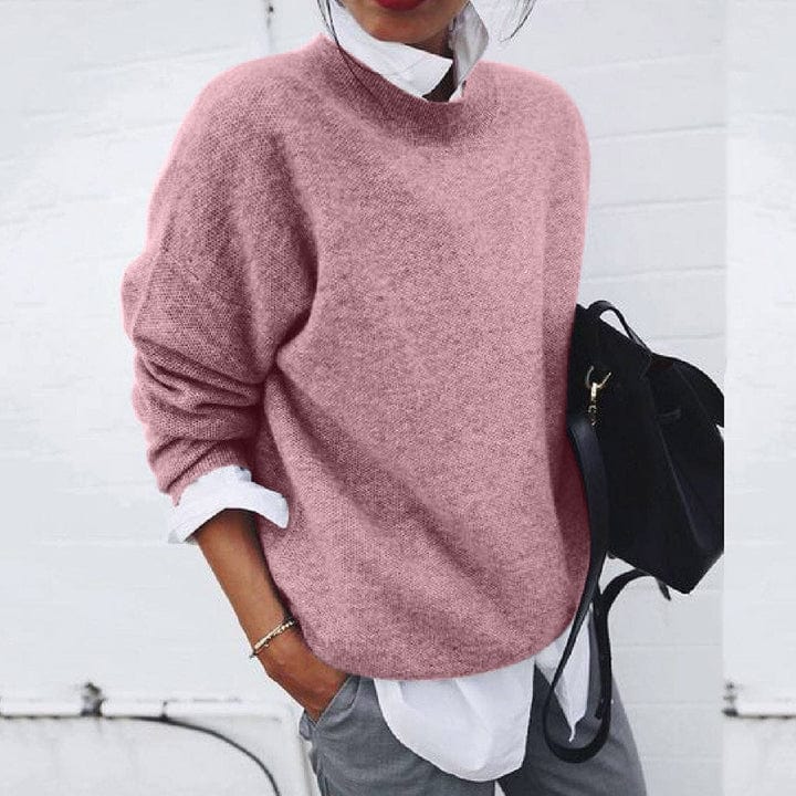 Jersey de punto con cuello redondo para mujer – NADIA