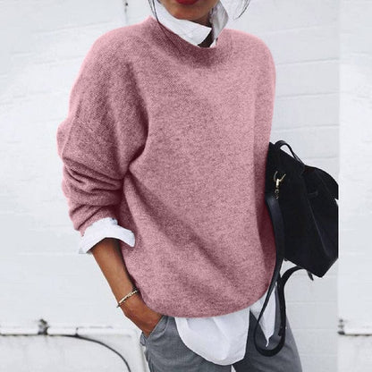 Jersey de punto con cuello redondo para mujer – NADIA